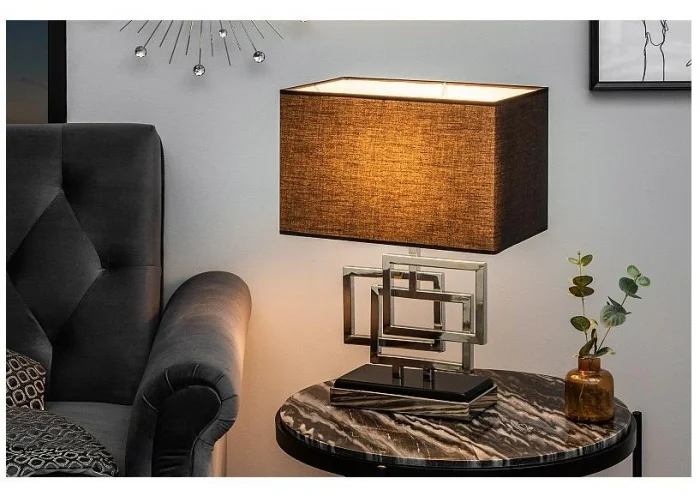 Stolní lampa Leonor stříbrná 56cm