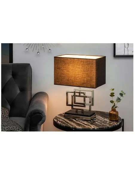 Stolní lampa Leonor stříbrná 56cm