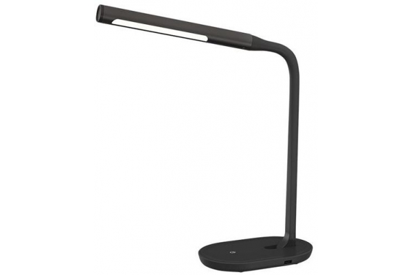 Solight LED stolní lampička stmívatelná, 8W, 4500K, USB, černá