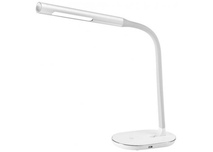 Solight LED stolní lampička stmívatelná, 8W, 4500K, USB, bílá