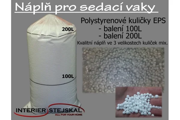 Náplň pro sedací vak - kuličky EPS 100L