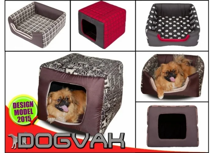 Pelíšek DOUBLE BOX+bouda a pelech in One - dekor 3