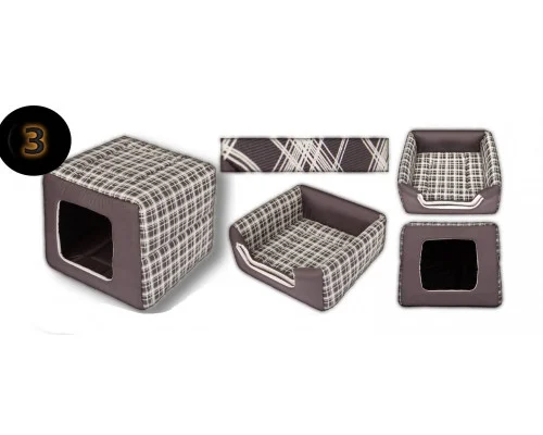 Pelíšek DOUBLE BOX+bouda a pelech in One - dekor 3