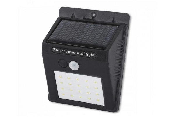 LED solární svítidlo 20 3W se senzorem pohybu a soumraku - studená bílá