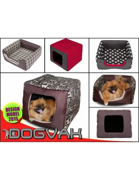 Pelíšek DOUBLE BOX+bouda a pelech in One - dekor 6