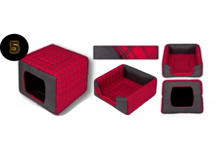 Pelíšek DOUBLE BOX+bouda a pelech in One - dekor 5