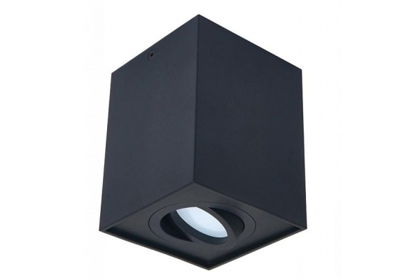 Podhledové bodové svítidlo OS101-CP výklopné - čtverec černá matná + patice GU10